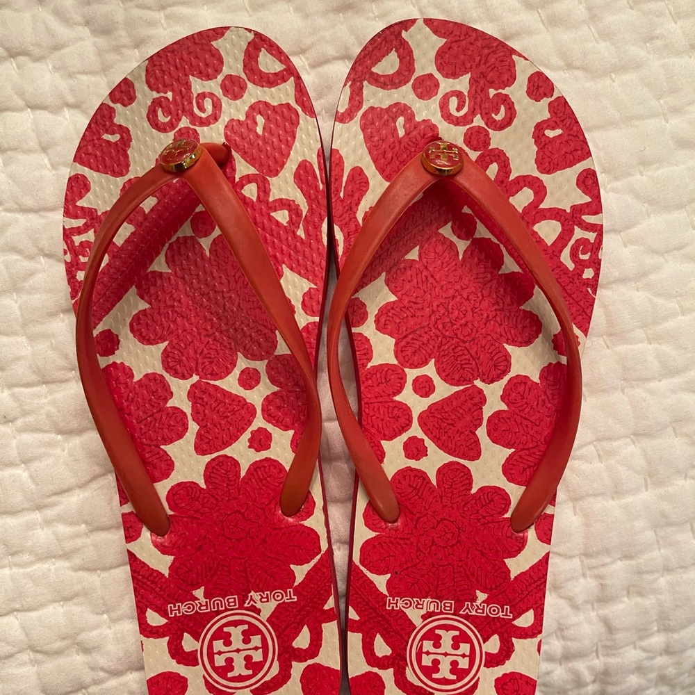Tory Burch Size 9-Orange Flip Flops
